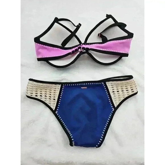 Victoria's Secret Women's S/M/34DD Purple, Blue, and Black Mix n Match Bikini - Picture 4 of 10